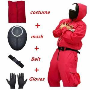 오징어게임 Red Calamari Game Jumpsuit Cosplay Party Tracksuit Outfits Props Role Play Classic Costum