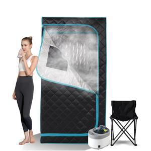 가정용 스팀 사우나 휴대용 개인 사우나 스파 박스, 리모컨, 접이식 의자 및 발 패드, 4L, 1500W