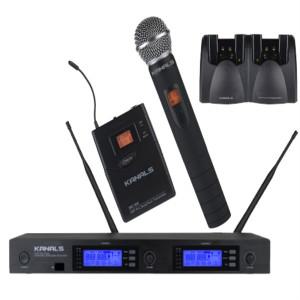 카날스 BK-9000N 2CH 무선마이크 시스템 (충전기 포함) /핸드송신기, 벨트팩송신기(핀마이크 포함) BKC-95