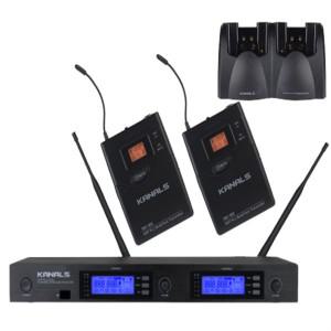 카날스 BK-9000N 2CH 무선마이크 시스템 (충전기 포함) / 벨트팩송신기(핀마이크 포함) BKC-95 2EA