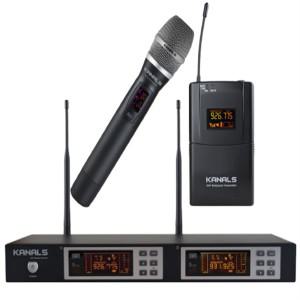 카날스 BK-2001A 2CH 고급 무선마이크 시스템 / 핸드마이크+벨트팩타입 BK-90 2EA