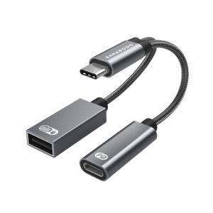 [제이프로젝]USB C타입 60W 고속 충전 듀얼 OTG 젠더 TA2Q otg젠더 C타입듀얼젠더 듀얼젠더