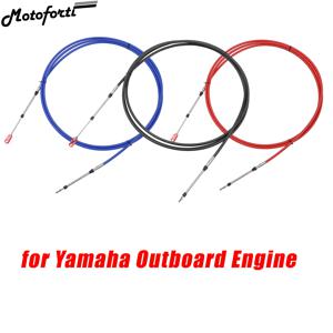 Motoforti 1-2pcs 10ft -24ft 해양 유형 3300/33C 스로틀 시프트 원격 제어 박스 케이블 (Yamaha 선외기 엔진 용 Clevis 포함)