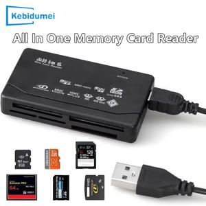 USB 2.0 올인원 메모리 카드 리더, 외부 카드 리더, SD SDHC 미니 마이크로 M2 MMC XD CF 리더, MP3 디지털 카메라용, 480Mbps