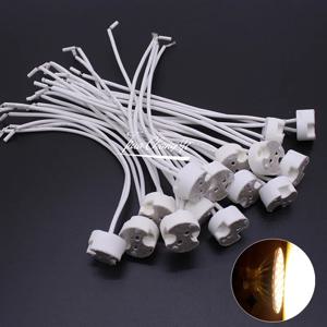 5-50PCS MR16 MR11 GU5.3 G4 램프 홀더 전구 베이스 와이어 세라믹 할로겐 소켓 도자기 커넥터 12V - 250V Led 빛 새로운 JQ