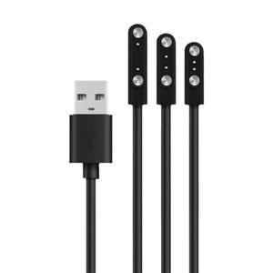 2 핀 용 스마트 시계 용 자기 충전 충전 케이블 2.84/4/7.62mm 거리 검정색 소설 USB 전원 충전기 케이블 유니버설