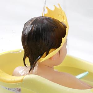 아기 수영 샤워 캡 목욕 샴푸 눈 보호 머리 물 커버 베이비 케어 워시 헤어 0-6 년 어린이를위한 조절 가능한 샤워 캡