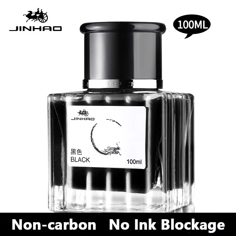 JINHAO 30/50/100ml 만년필 잉크 비 탄소 카트리지 리필 유리 병 만년필 잉크 편지지 사무실 학교 용품