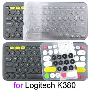 Logitech K380S 페블 키용 Logitech K380용 K380 키보드 커버 실리콘 보호기 스킨 케이스 필름 영어 한국어 클리어 블랙
