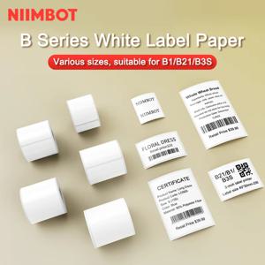 Niimbot B21/B3S 열 흰색 라벨 용지 열 라벨 용지 의류 태그 가격 목록 식품 라벨링 기계