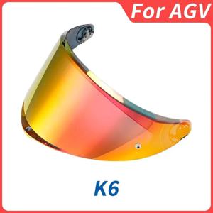 AGV 오토바이 헬멧 용 헬멧 바이저 AGV K6 헬멧 렌즈 앞 유리 오토바이 액세서리 용 야간 투시경 바이저 렌즈 케이스