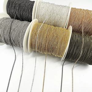 2 야드 Golded/silvered/Bronze/Black 도금 목걸이 체인 쥬얼리 결과 만들기 DIY 목걸이 체인 재료 수제