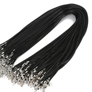 DIY 수제 랍스터 버클 로프 쥬얼리 체인 Accessorie에 적합한 컬러 가죽 로프 왁스 로프 목걸이 펜던트 50 조각
