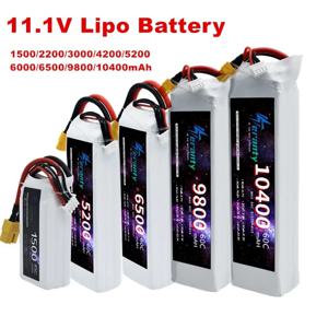 RC 자동차 트럭 버기 레이싱 보트용 Lipo 배터리 딘, 3S 11.1V, XT60, 1500mAh, 2200mAh, 3000mAh, 4200mAh, 5200, 6000, 6500, 9800, 10400mAh