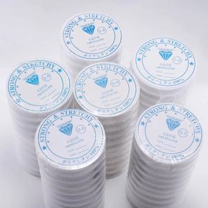 0.4/0.5/0.6/0.7/0.8/1mm 투명 탄성 로프 라운드 크리스탈 라인 고무 코드 쥬얼리 만들기 용품 DIY 구슬 팔찌