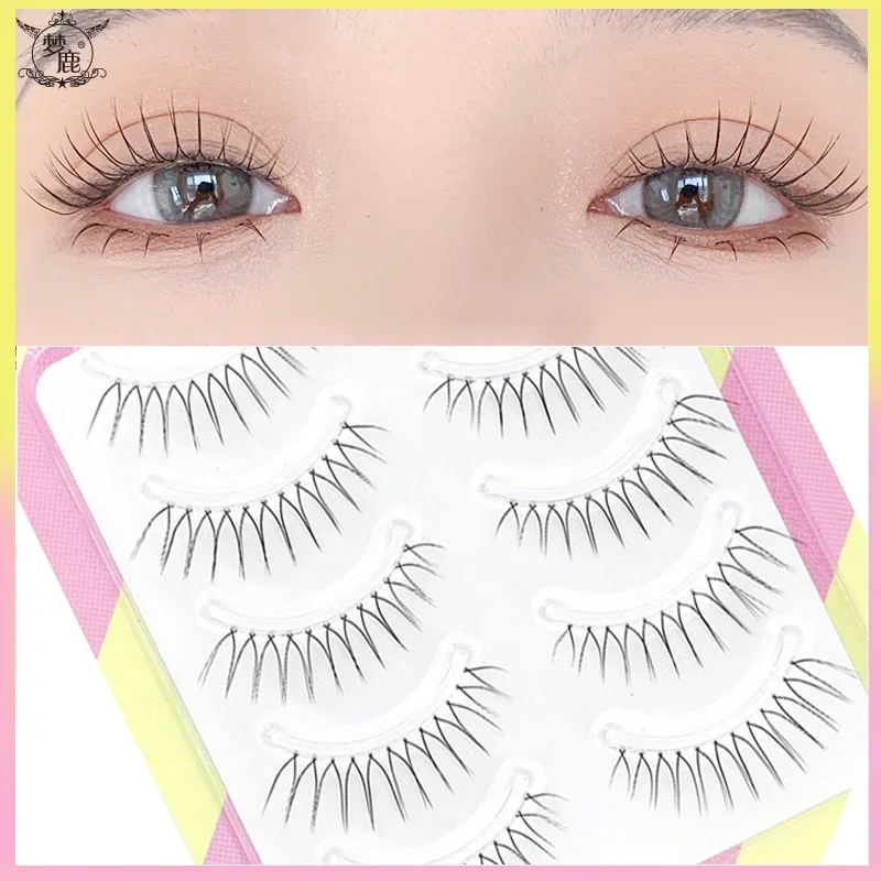 드림 디어 가짜 속눈썹 A 타입 속눈썹 업그레이드 된 속눈썹 V 자형 0.14mm 투명 줄기 부드러운 자연 눈 속눈썹 밍크