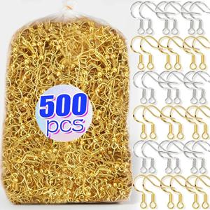 100/500pcs DIY 귀걸이 결과 귀걸이 걸쇠 후크 스테인레스 스틸 저자 극성 귀걸이 액세서리 후크 Earwire 만들기