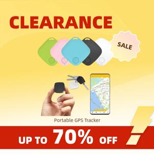 Clearance_Mini 블루투스 5.0 추적기, 분실 방지 장치, 원형 반려동물 어린이 가방 지갑 추적, 스마트 파인더 로케이터, GPS 추적기 무선