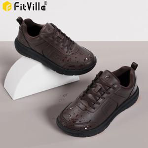 Fitville 와이드 버전 남성용 가죽 신발 운동화 정장 비즈니스 신발을위한 옥스포드 신발 편안한 하루 종일 착용