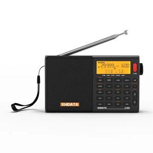 LCD 디스플레이 알람 시계 스테레오 라디오 스피커, 2025 D-808 휴대용 라디오 AM, FM, SW, MW, LW SSB AIR RDS, D808