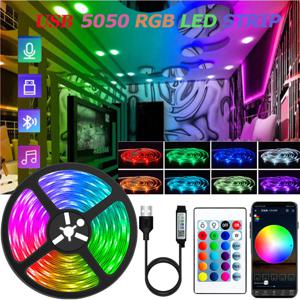 LED TV 백라이트, 5V USB LED 스트립 조명, 블루투스 24 키 원격, 5050 RGB, 침실 파티용 DIY 색상 변경 조명