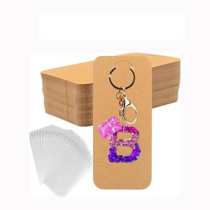 30 개/몫 키 체인 카드 목걸이 디스플레이 홀더 종이 열쇠 고리 열쇠 고리 주최자 보석 포장 결과 만들기위한 카드