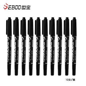 10Pcs 트윈 팁 영구 아트 마커 펜, 파인 포인트, 방수, 유성, 검정, 빨강, 파랑 잉크, 그림, 사무실 및 학교 용품