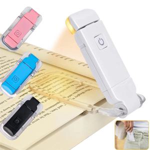 LED USB 충전식 책 빛 독서 등 눈 보호 야간 조명 휴대용 클립 책상 조명 책갈피 읽기 빛 야간 램프