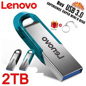 레노버 USB 플래시 드라이브, 3.0 방수 고속 USB 스틱, 휴대용 128GB SSD, 512GB, 금속 펜드라이브, U 디스크 메모리, PC용, 2TB, 1TB