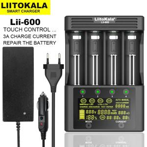 LiitoKala Lii-600 배터리 충전기, 리튬 이온 3.7V 및 NiMH 1.2V 배터리, 18650 26650 21700 26700 AA AAA 12V5A 에 적합