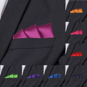 패션 정장 남성용 포켓 스퀘어 비즈니스 가슴 수건 Hanky ​​Gentlemen Plaid Hankies 클래식 정장 냅킨 남성용 손수건