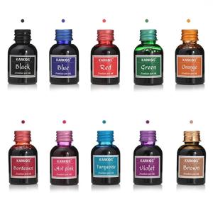 만년필 잉크 병 30 ml/잉크 주머니 세트, 수용성 다채로운 교체 가능 리필 사무실 학교 용품 학생 문구