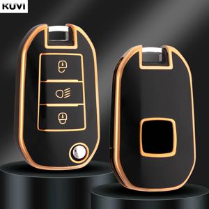 TPU 접이식 자동차 키 케이스 커버 셸 푸조 208 308 408 508 2008 3008 4008 5008 시트로엥 C3 C4 선인장 C6 C8 액세서리