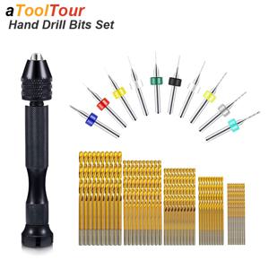 마이크로 미니 핀 바이스 핸드 드릴 트위스트 비트 PCB 세트 DIY 공예 조각을위한 로타리 도구 수지 폴리머 클레이 플라스틱 쥬얼리 만들기