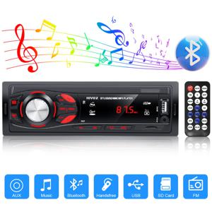 HIVOZ 블루투스 자동차 스테레오, 4x15W 자동차 오디오 FM 라디오, MP3 플레이어, USB SD AUX 핸즈프리 통화, 무선 리모컨