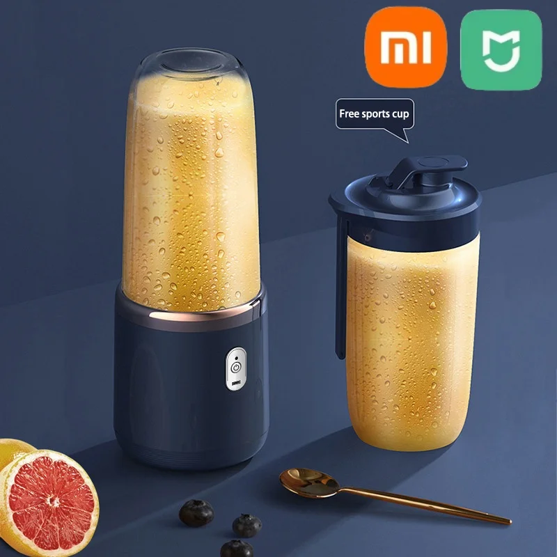 Xiaomi 400ML 6 블레이드 휴대용 블렌더 스무디 메이커 미니 주스 블렌더 컵 충전식 과일 쉐이크 여행용 Juicer 믹서