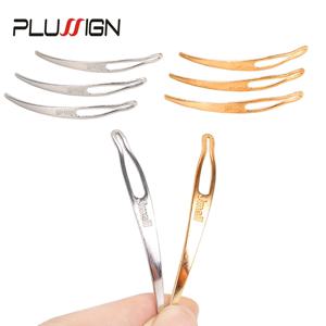 Plussign Dreadlock 바늘 머리 확장 도구 Dreadlocks 용 크로 셰 뜨개질 후크 연동 도구 실버 금발 쉬운 잠금 바늘