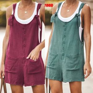 2024 캐주얼 여름 솔리드 루즈 스트랩 점프 슈트 여성용 Body Donna Roupa Feminina Tenue 섹시한 Femme Enteritos Mujer Bodycon Shorts