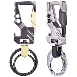 1pcs 헤비 듀티 키 체인 병따개 Carabiner 금속 자동차 열쇠 고리 남성과 여성을위한 맥주 오프닝 Keyholders 열쇠 고리