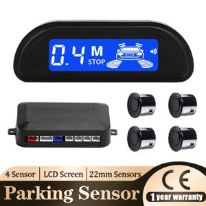 자동 Parktronic 역방향 LED 모니터가있는 Hippcron 자동차 주차 센서 키트 22mm 4 센서 레이더 탐지기 시스템 백라이트 디스플레이