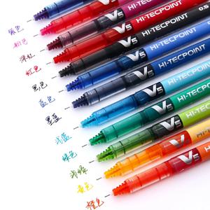 12 일본 파일럿 BX-V5 젤 펜 Hi Tecpoint 스트레이트 액체 펜 대용량 속건성 잉크 0.5mm 니들 포인트 편지지