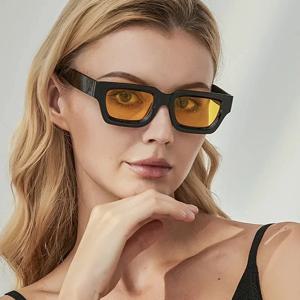 패션 작은 사각형 선글라스 새로운 여성 럭셔리 브랜드 복고풍 음영 UV400 남성 동향 태양 안경 선글라스 여성 남성