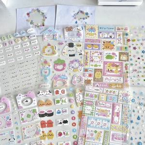 8pcs 세트 한국어 Ins 귀여운 만화 컷 필름 스티커 전화 카메라 수하물 저널 스티커 Kawaii 장식 스티커 선물