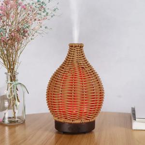 목재 직조 미니 꽃병 공기 가습기, USB 전자 초음파 물 향기, 에센셜 오일 디퓨저, 가정용 방 향기
