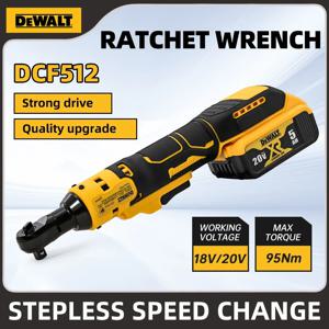 Dewalt 브러시리스 래칫 직각 렌치, LED 무선 드라이버, 가변 속도 파워 렌치, 20V 전동 공구, DCF512, 1/2 인치