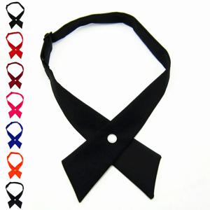 여자 학생 유니폼 나비 넥타이 넥타이 솔리드 남성 여성 전문 BowTie 여성 크로스 데이 넥타이 댄스 파티 졸업 캐주얼