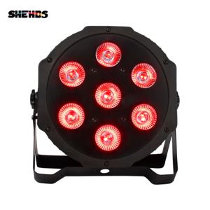 SHEHDS 핫 LED 플랫 파 7X18W/7X12W RGBWA+UV/RGBW 라이트 가족 생일 파티 극장 웨딩 크리스마스 조명