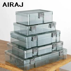 AIRAJ 플라스틱 도구 부품 상자 보관 나사 상자 도구 분류 전자 부품 드릴 비트 액세서리 두꺼운 그리드 상자