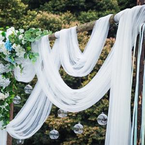 5/10M 깎아 지른 크리스탈 웨딩 Tulle 롤 Organza 패브릭 웨딩 생일 파티 배경 장식 DIY 웨딩 Organza 의자 새시