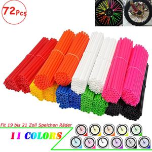 72PCS 24cm 범용 먼지 자전거 스포크 커버 오토바이 휠 림 스포크 랩 키트 모토 크로스 자전거 자전거 용 스킨 프로텍터 커버